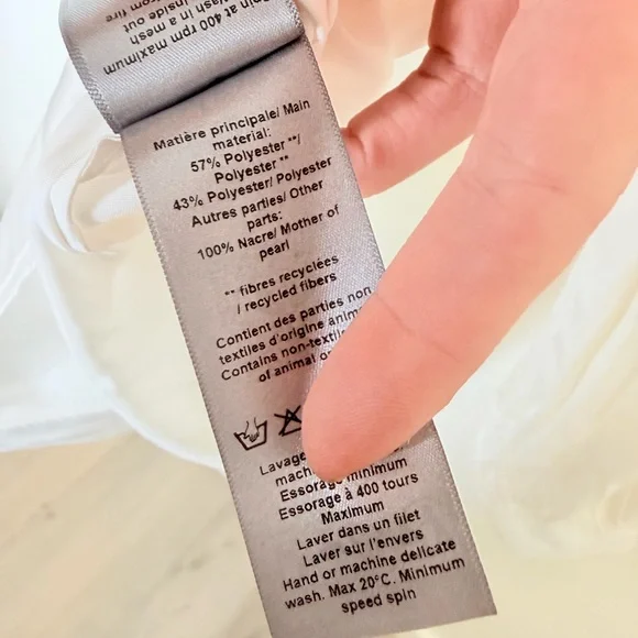 NWT ✨ Zadig & Voltaire White Blouse ‘Twina Satin’ Sz Small $348 - Picture 11 of 13